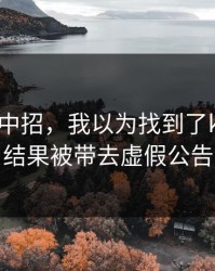 我差点中招，我以为找到了kaiyun，结果被带去虚假公告