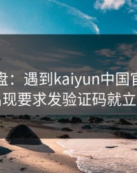 实测复盘：遇到kaiyun中国官网，只要出现要求发验证码就立刻停