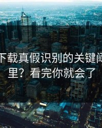 爱游戏下载真假识别的关键阈值在哪里？看完你就会了