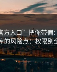 别让“官方入口”把你带偏：谈谈99图库的风险点：权限别全开