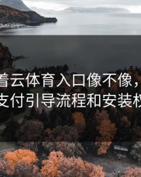 别只盯着云体育入口像不像，真正要看的是支付引导流程和安装权限提示