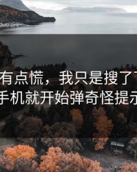 说实话有点慌，我只是搜了下开云，手机就开始弹奇怪提示